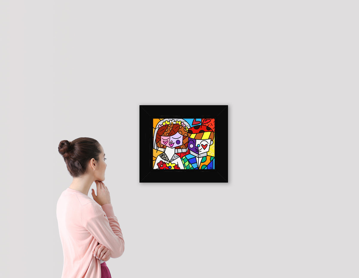love wedding limited edition serigraph  artistic colorful design collectible