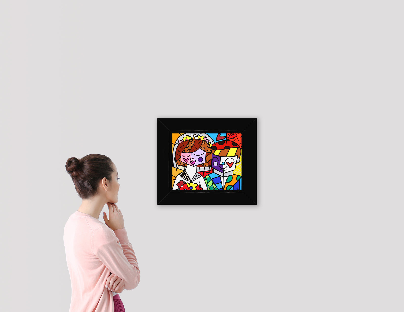 love wedding limited edition serigraph  artistic colorful design collectible