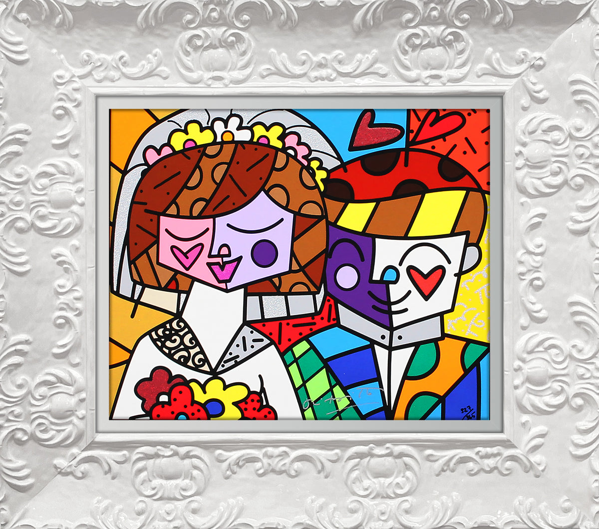 love wedding limited edition serigraph  colorful decorative collectible gift idea