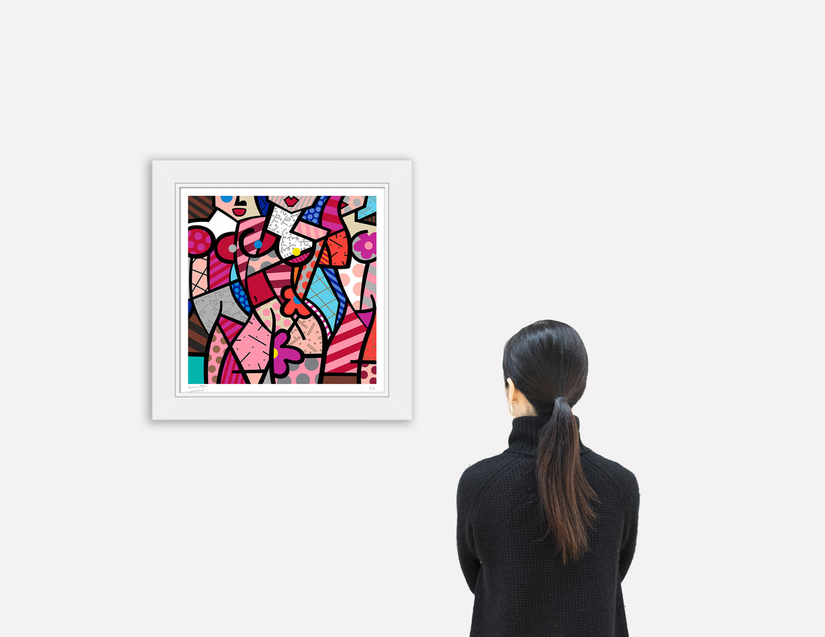 three gracessummer pink serigraph  colorful decorative collectible gift idea
