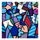 THREE GRACES-WINTER (BLUE) - Serigraph