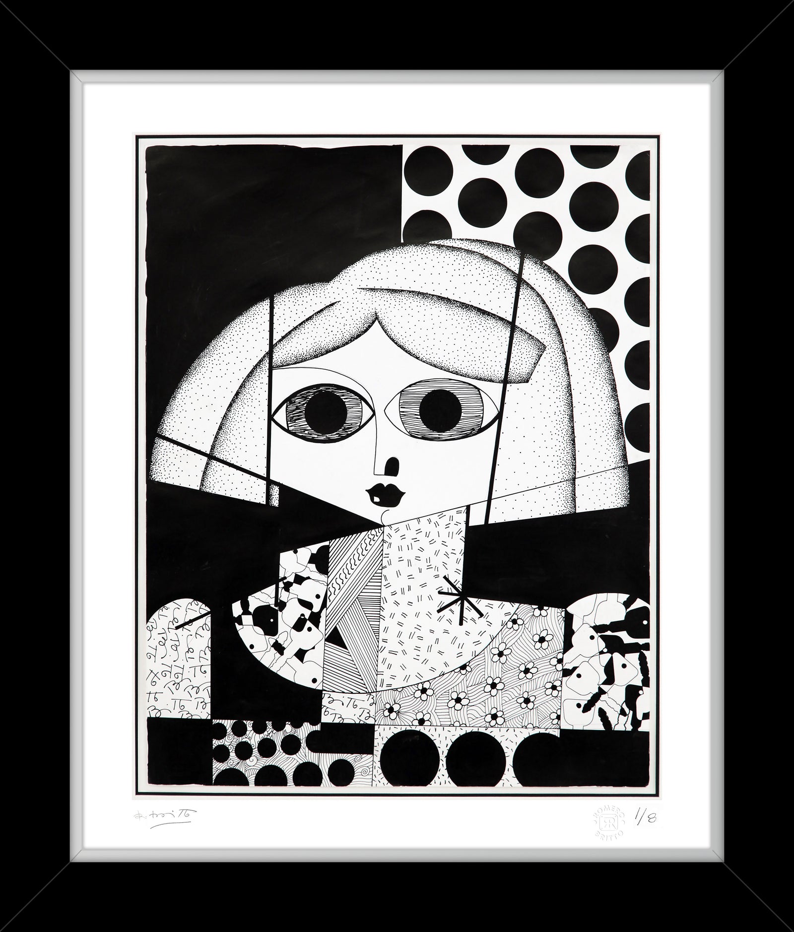 Romero Britto the key holder serigraph artist  contemporary pop art piece