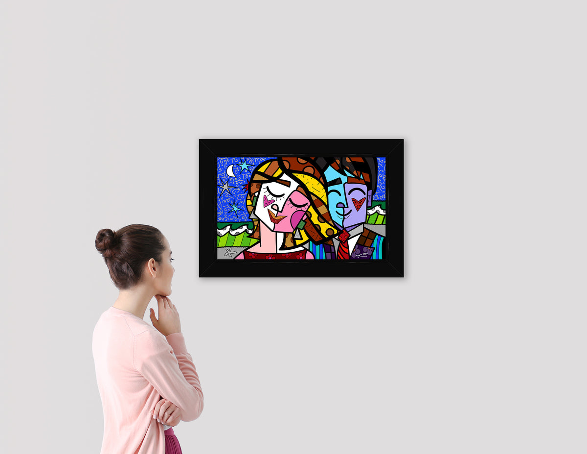 modern pop art romancismo serigraph  vibrant home decor