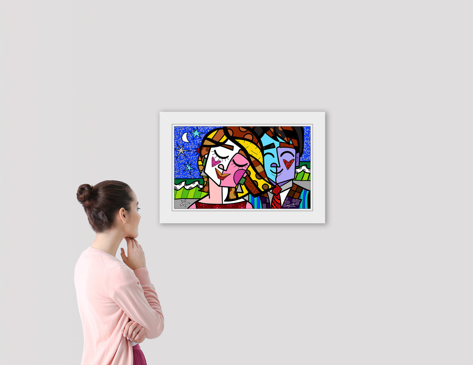 romancismo serigraph  artistic colorful design collectible