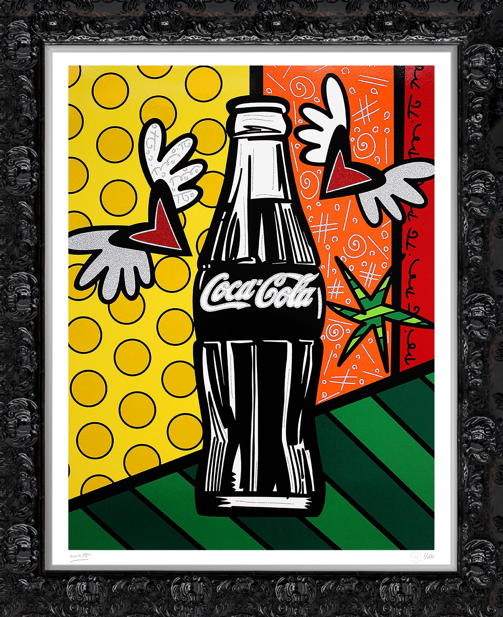 cocacola happiness serigraph  artistic colorful design collectible