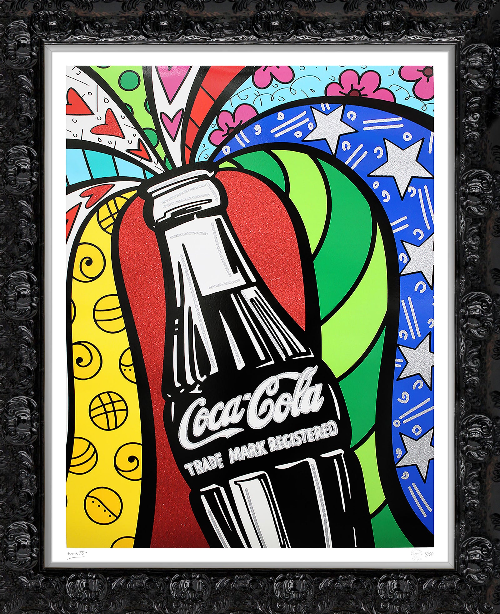 modern pop art cocacola sharing serigraph  vibrant home decor