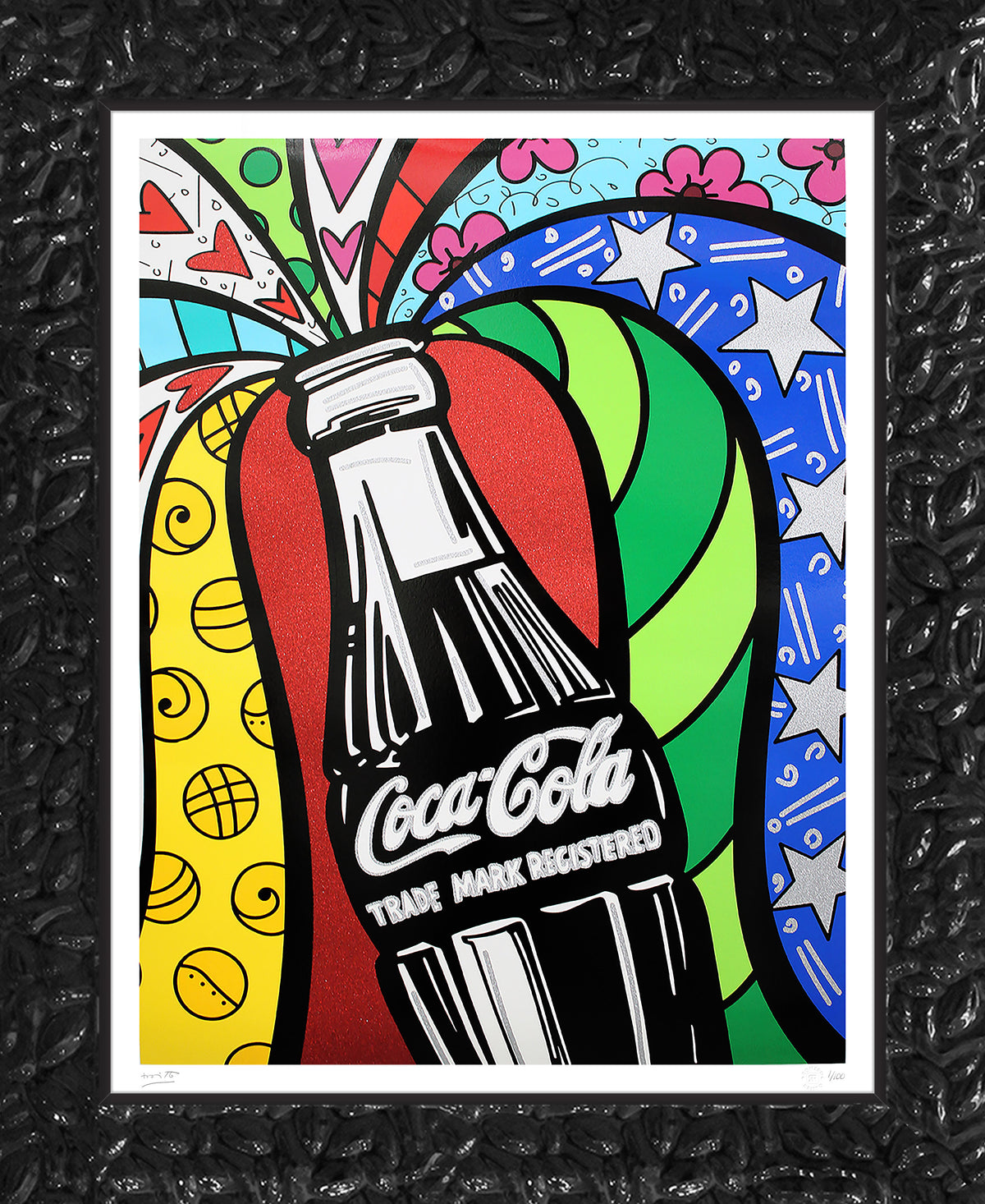 cocacola sharing serigraph  artistic colorful design collectible