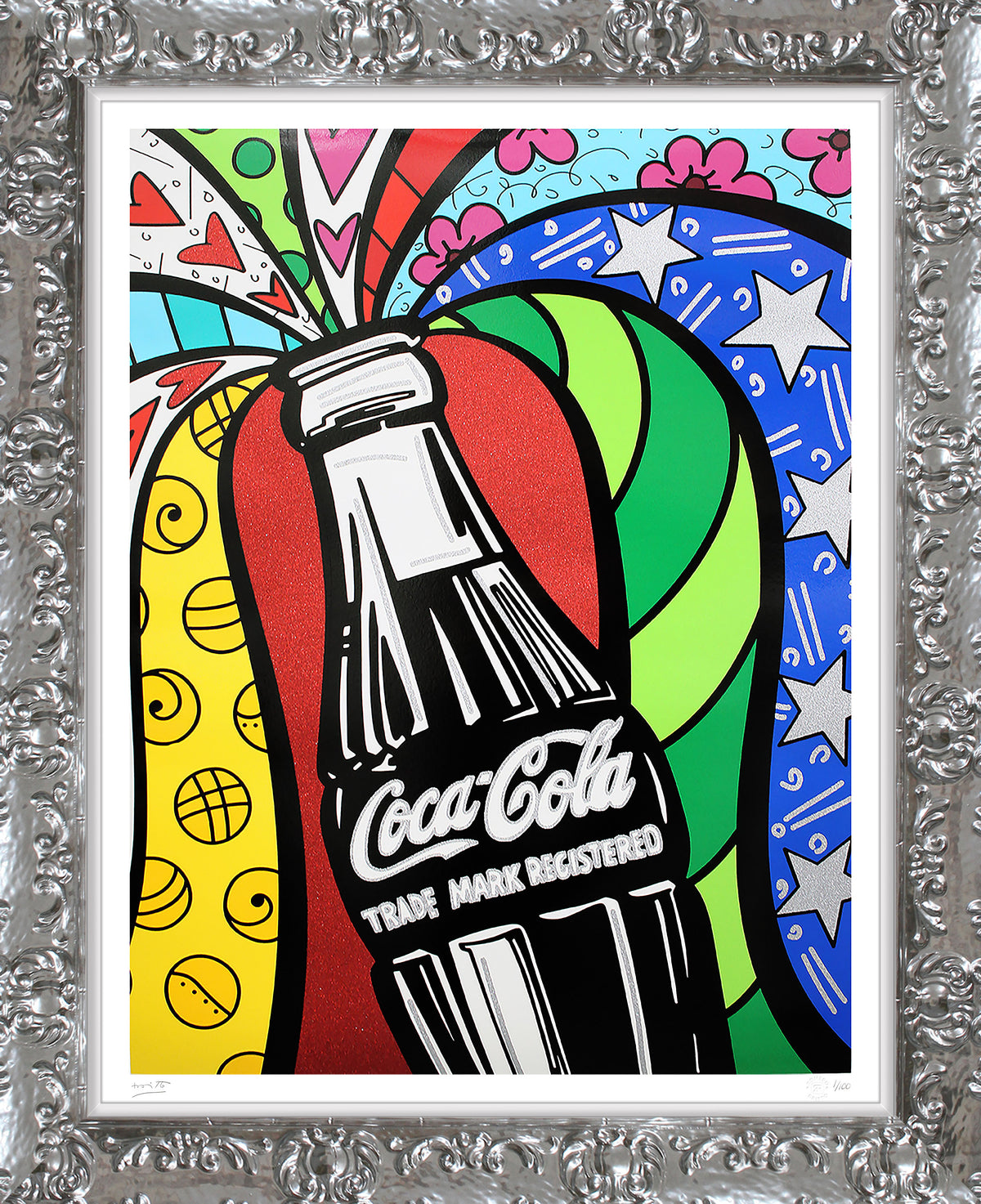 modern pop art cocacola sharing serigraph  vibrant home decor