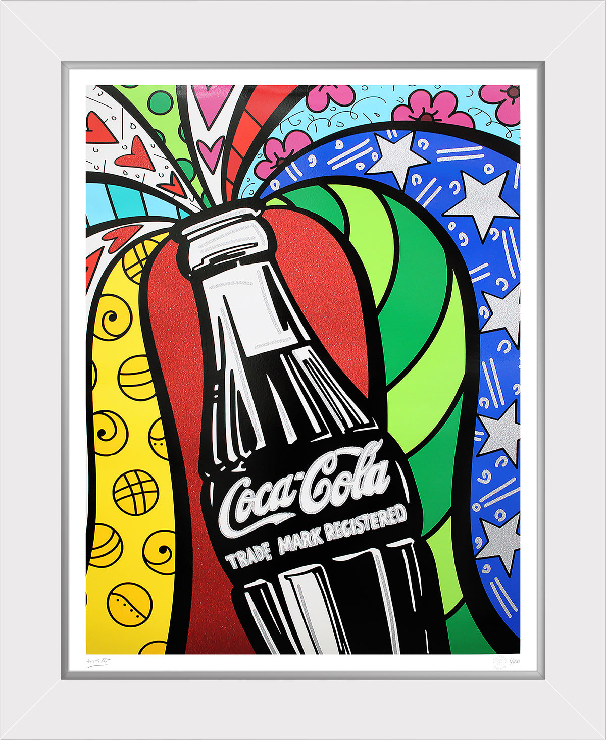 cocacola sharing serigraph  artistic colorful design collectible