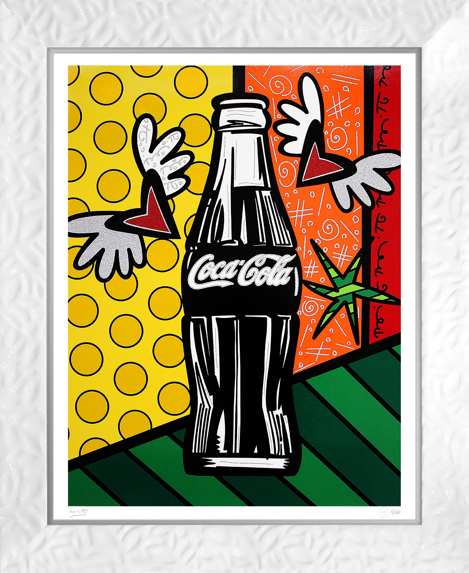 modern pop art cocacola happiness serigraph  vibrant home decor