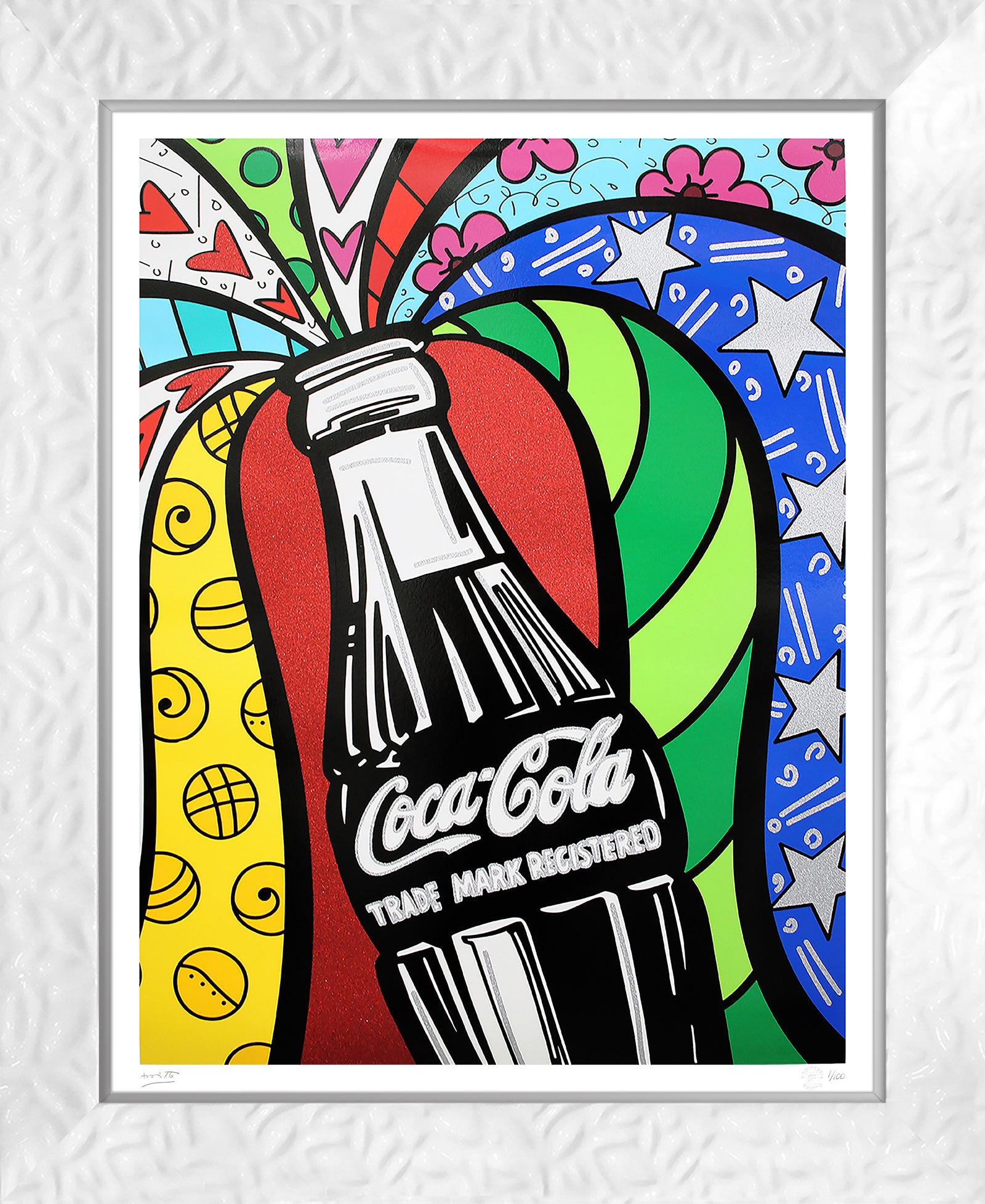 modern pop art cocacola sharing serigraph  vibrant home decor
