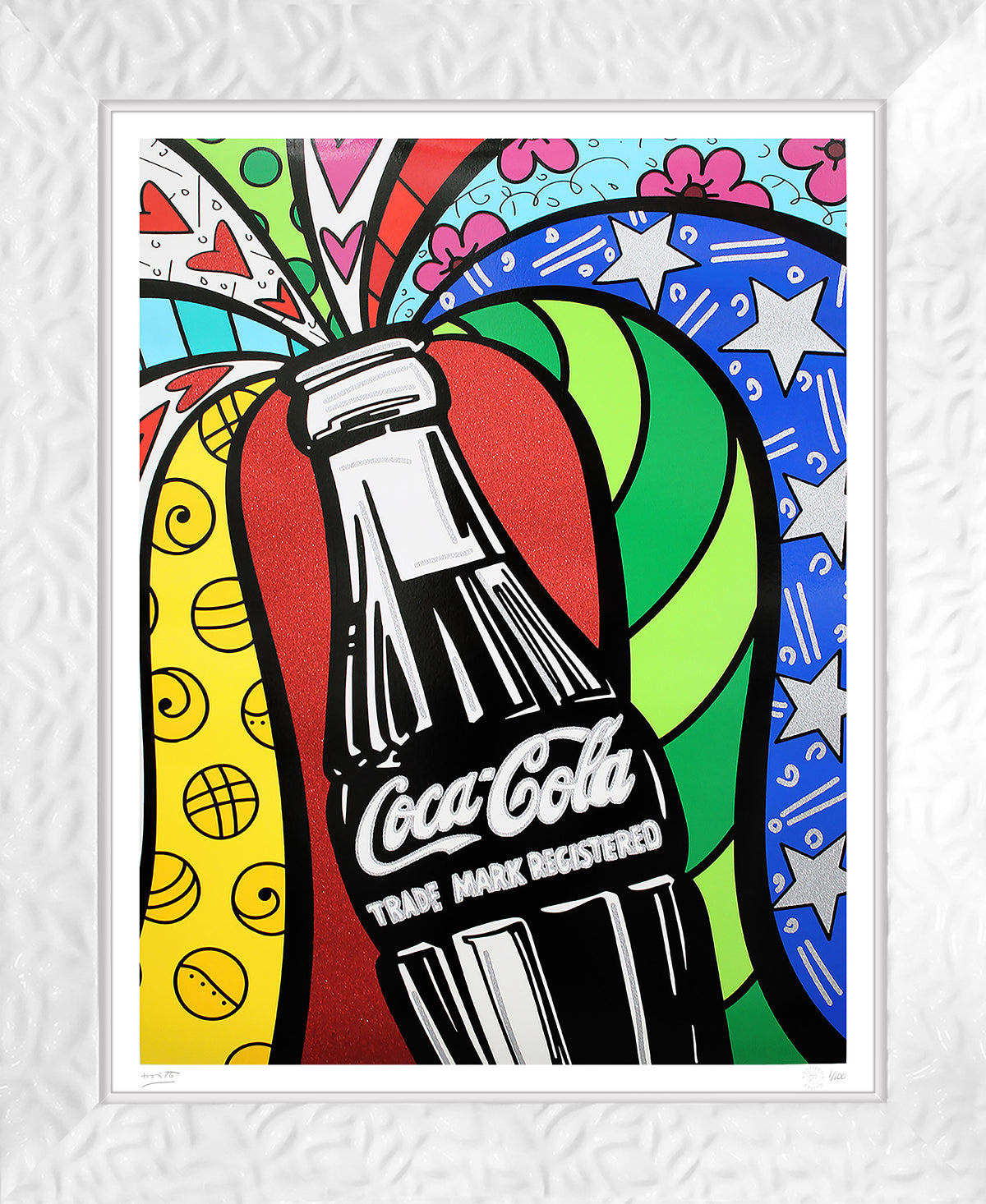 cocacola sharing serigraph  artistic colorful design collectible