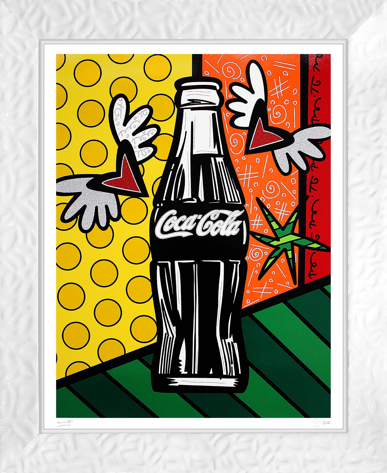 cocacola happiness serigraph  artistic colorful design collectible