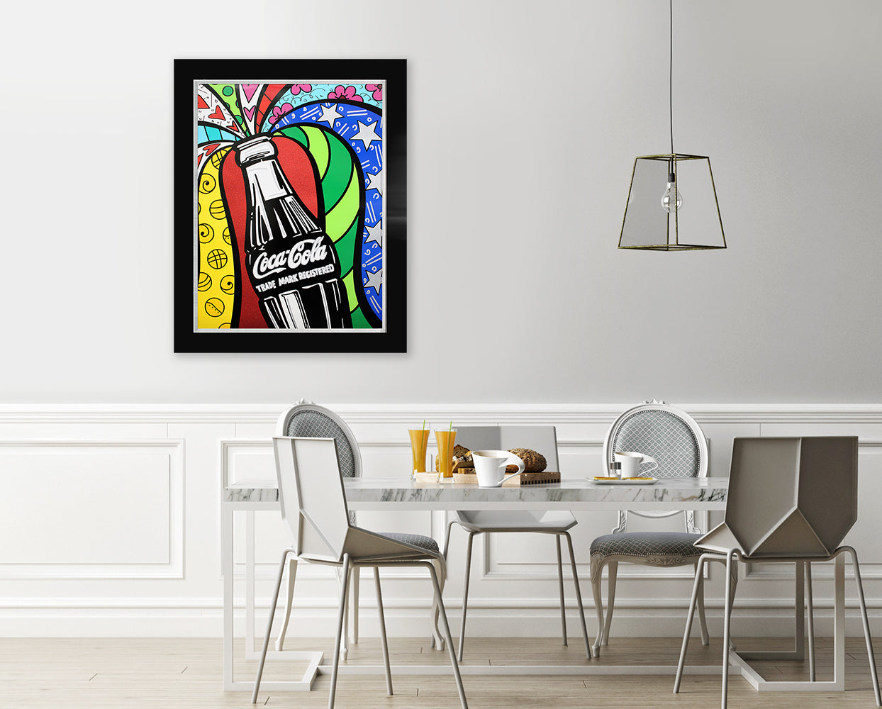 cocacola sharing serigraph  artistic colorful design collectible