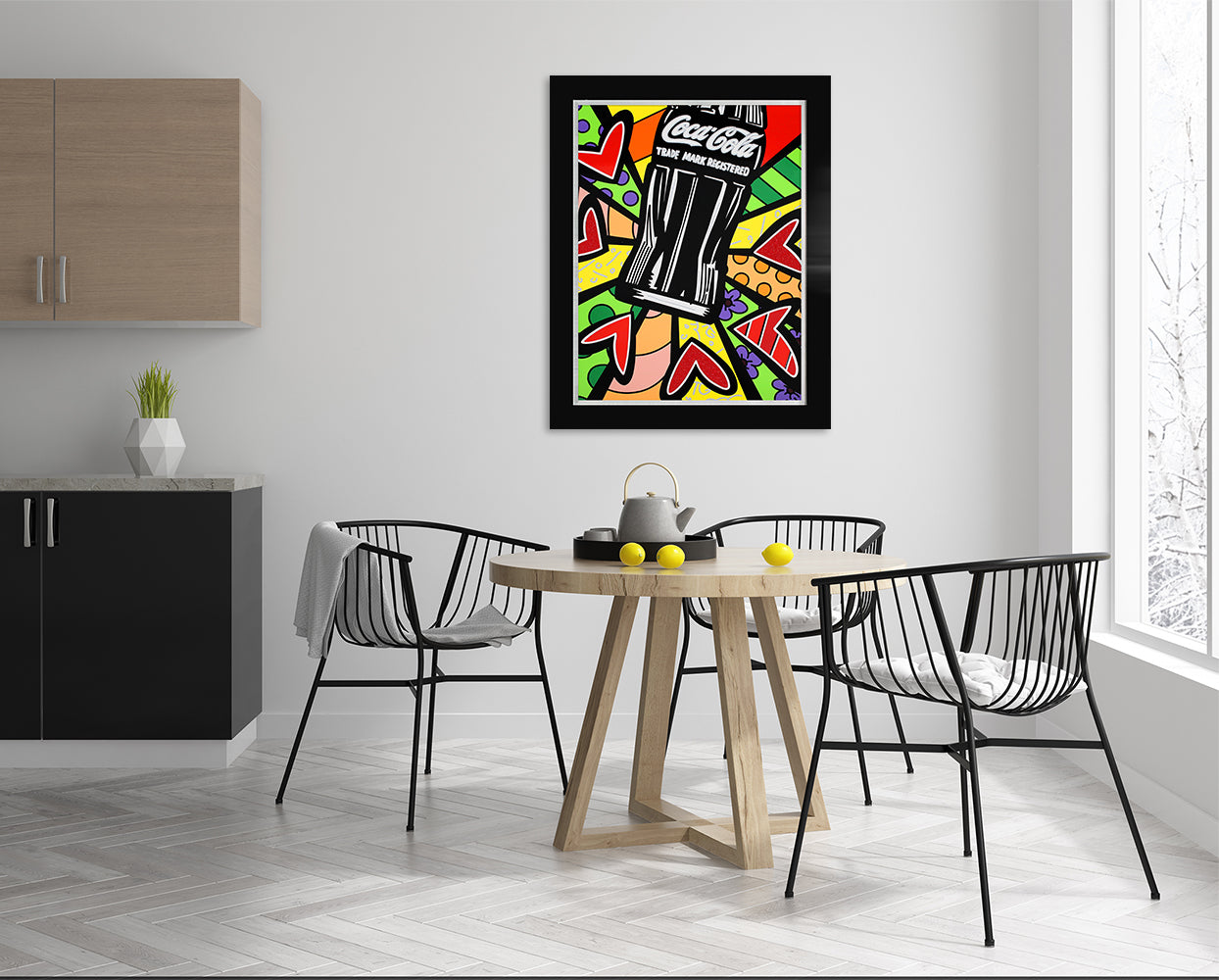 cocacola love serigraph  colorful decorative collectible gift idea