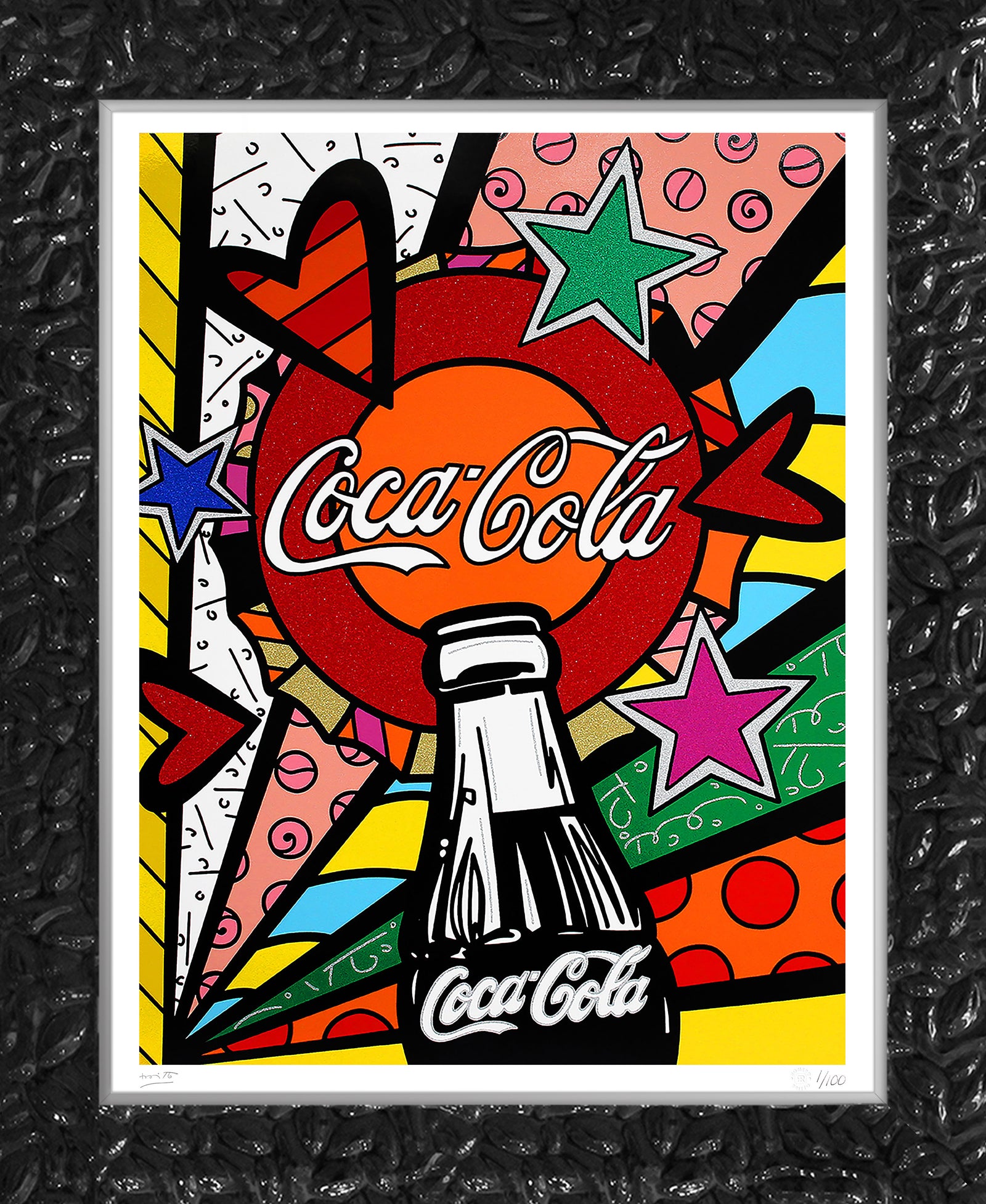 modern pop art cocacola sunshine serigraph  vibrant home decor