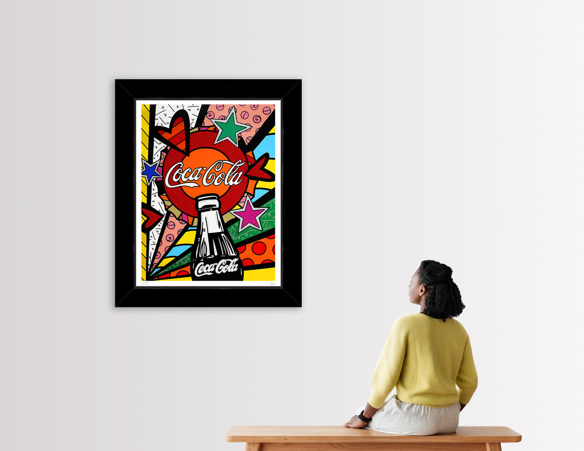 modern pop art cocacola sunshine serigraph  vibrant home decor