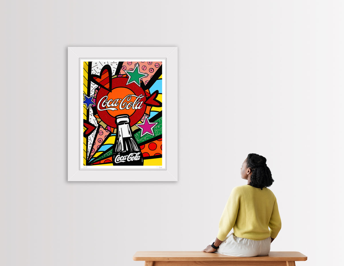 cocacola sunshine serigraph  colorful decorative collectible gift idea