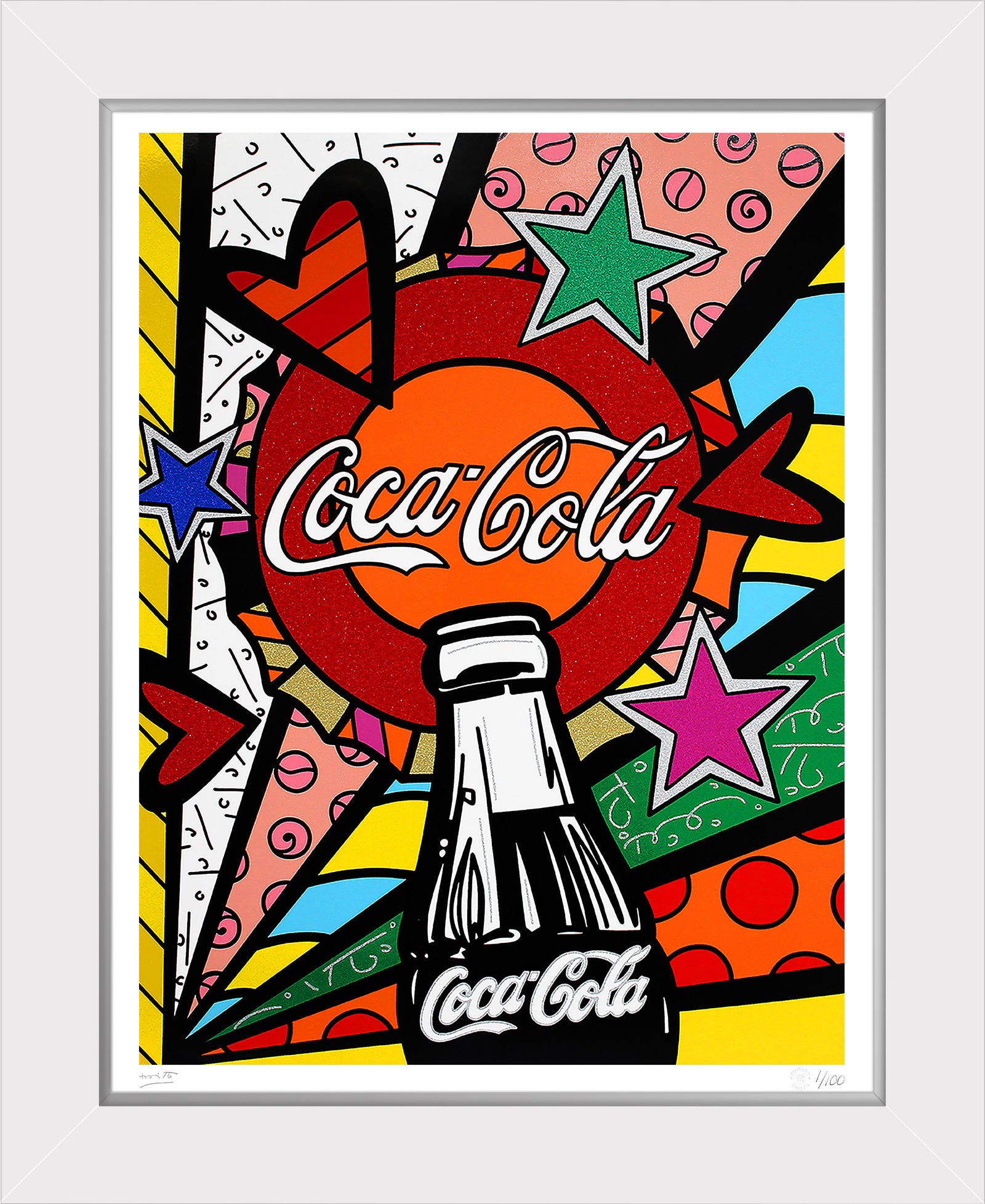 cocacola sunshine serigraph  colorful decorative collectible gift idea