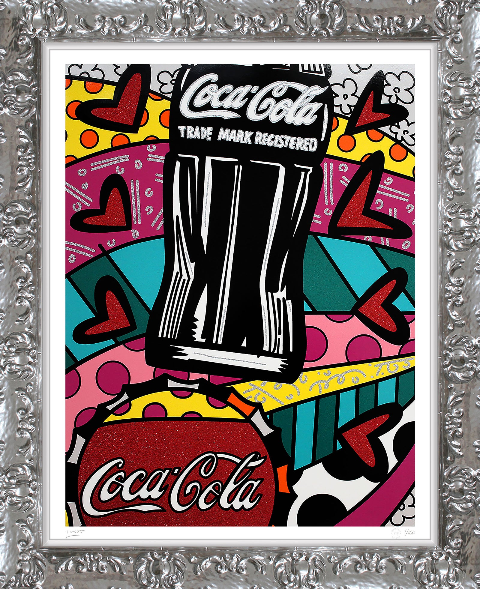 cocacola celebration serigraph  colorful decorative collectible gift idea