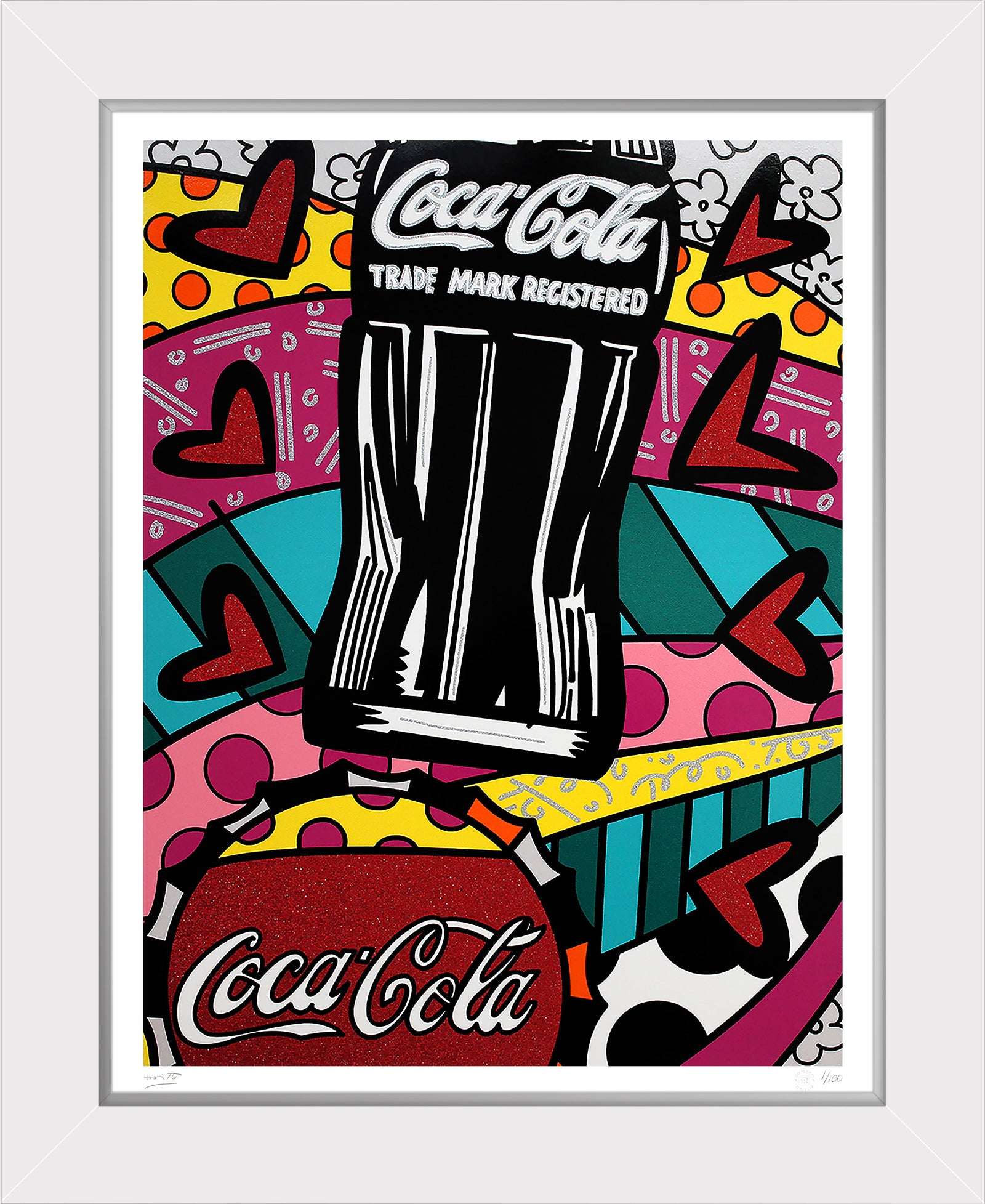 cocacola celebration serigraph  colorful decorative collectible gift idea