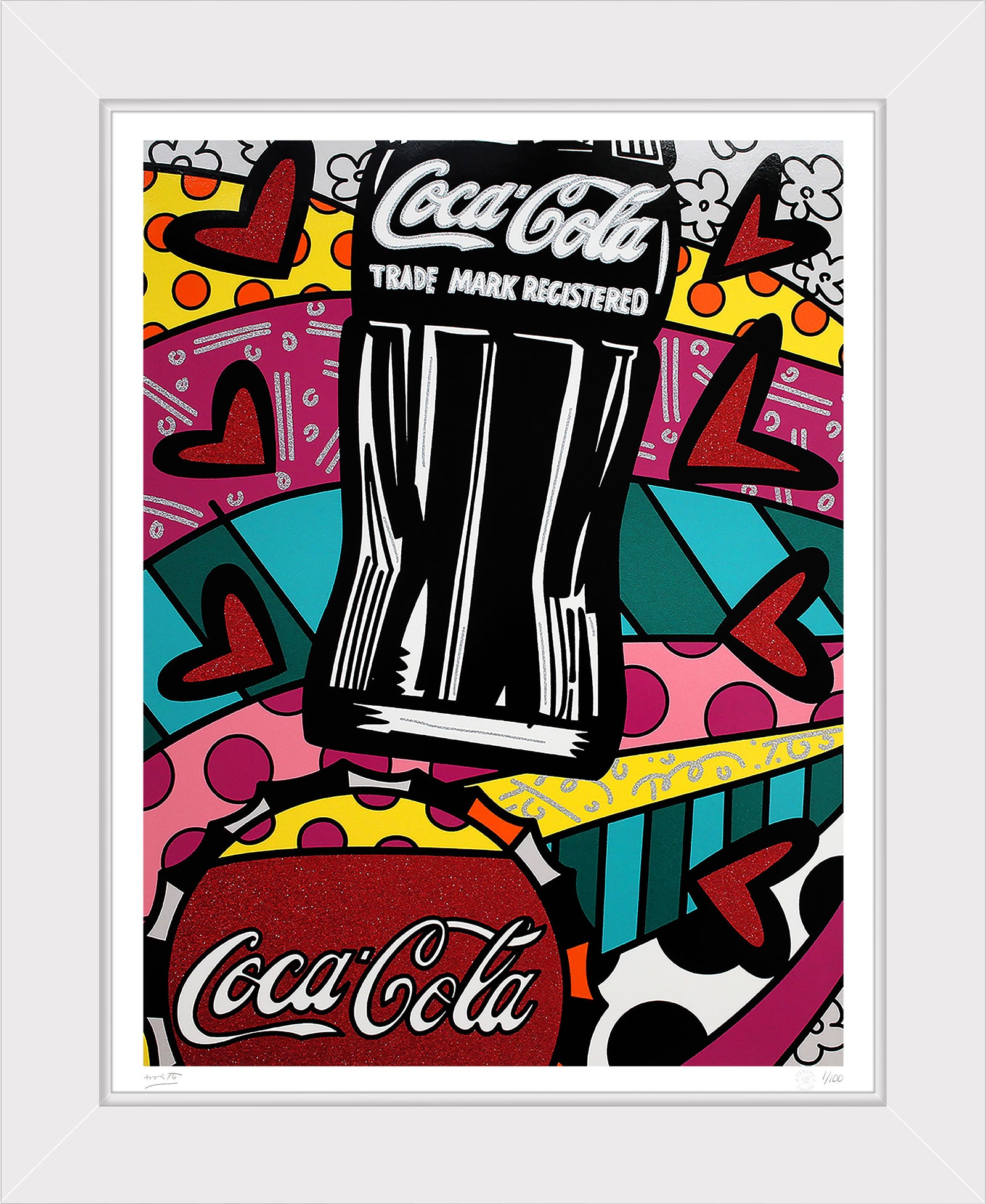 modern pop art cocacola celebration serigraph  vibrant home decor