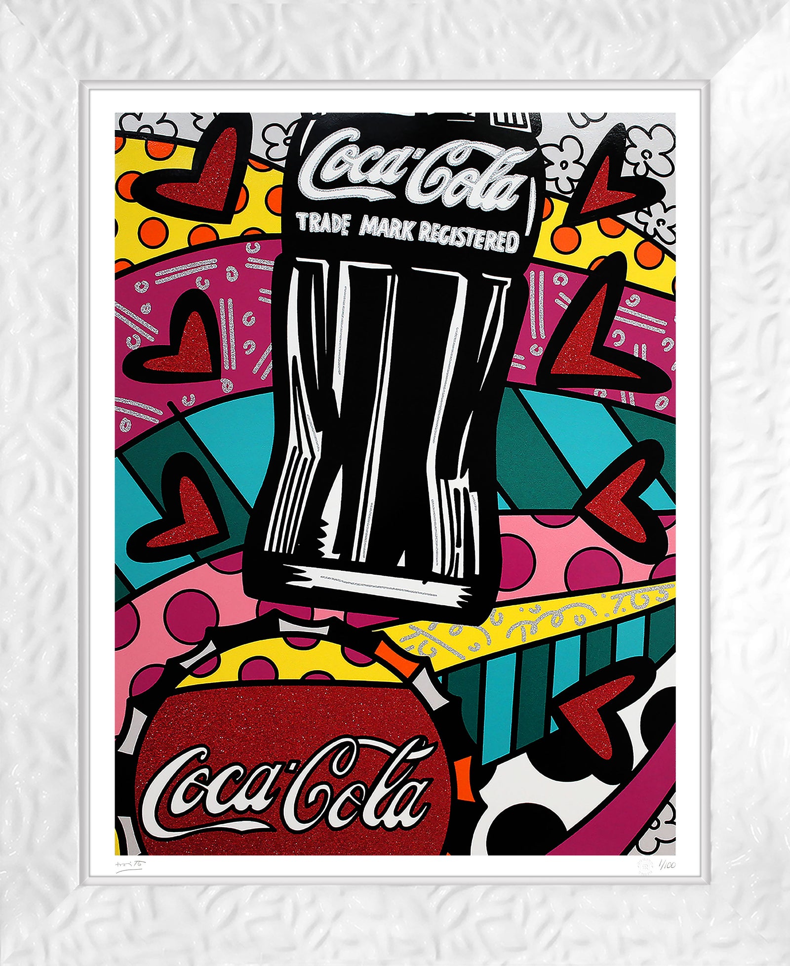 cocacola celebration serigraph  artistic colorful design collectible