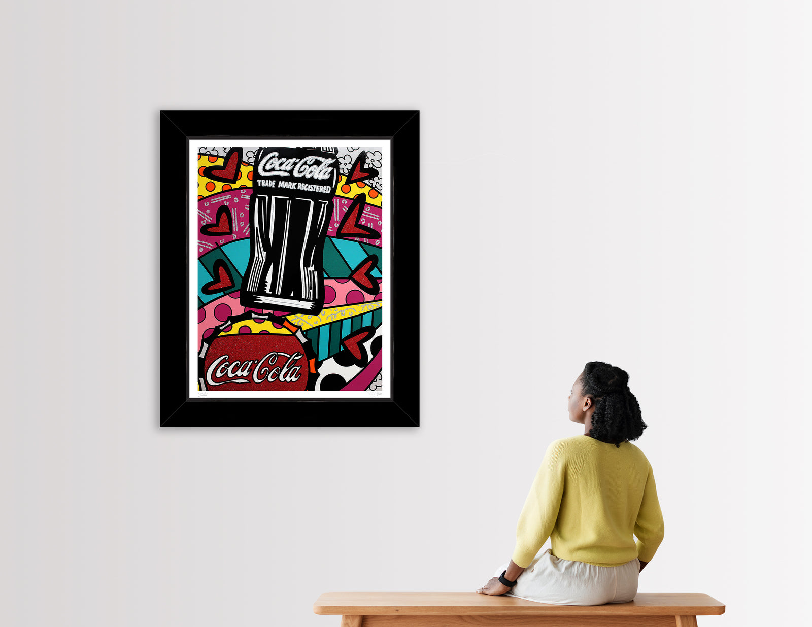 cocacola celebration serigraph  artistic colorful design collectible