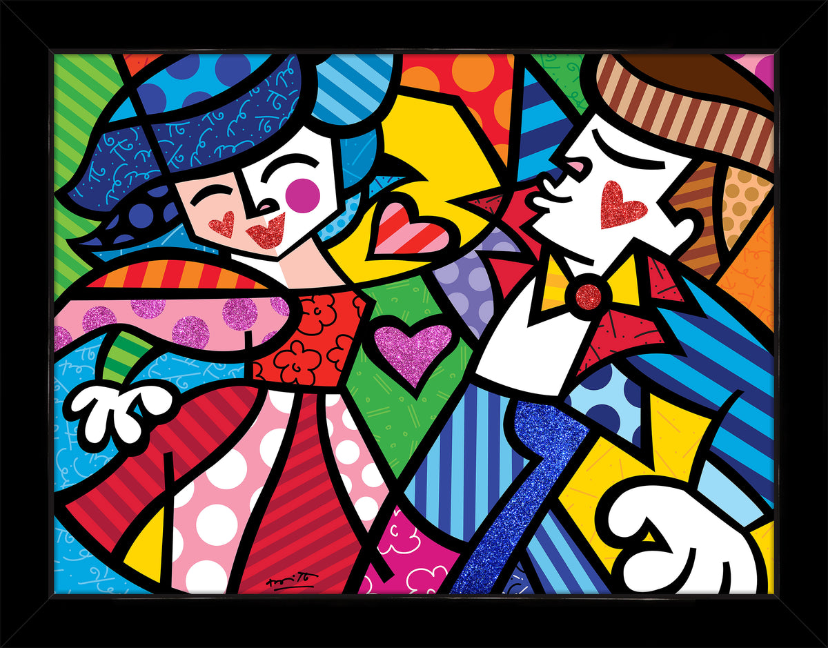 Romero Britto letss dance limited edition print  contemporary pop art piece