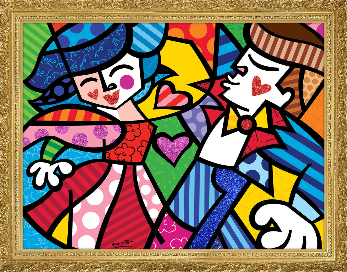 Romero Britto letss dance limited edition print  contemporary pop art piece