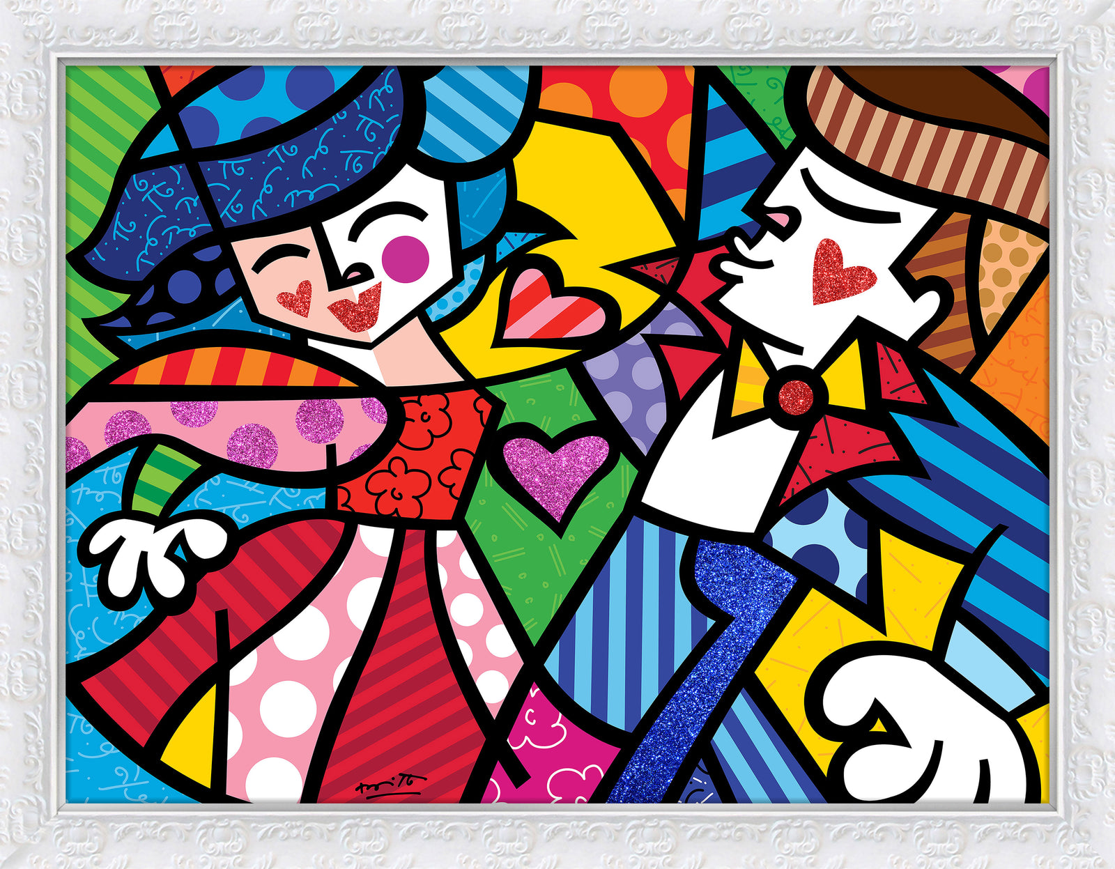 Romero Britto letss dance limited edition print  contemporary pop art piece