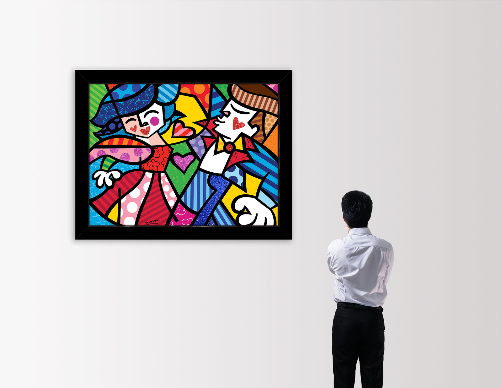 Romero Britto letss dance limited edition print  colorful pop art design