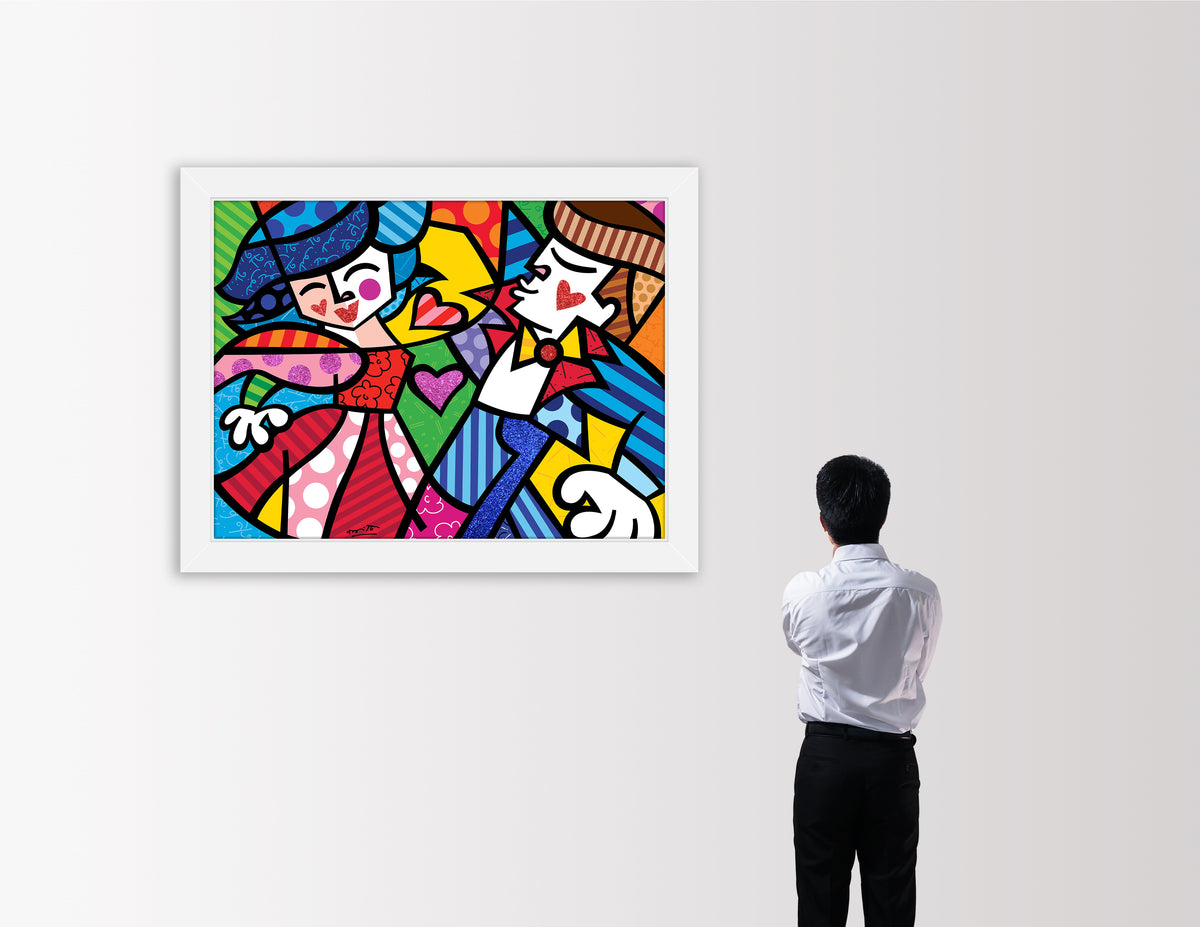 modern pop art letss dance limited edition print  vibrant home decor