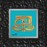 TEAL AND GOLD - Limited Edition Print