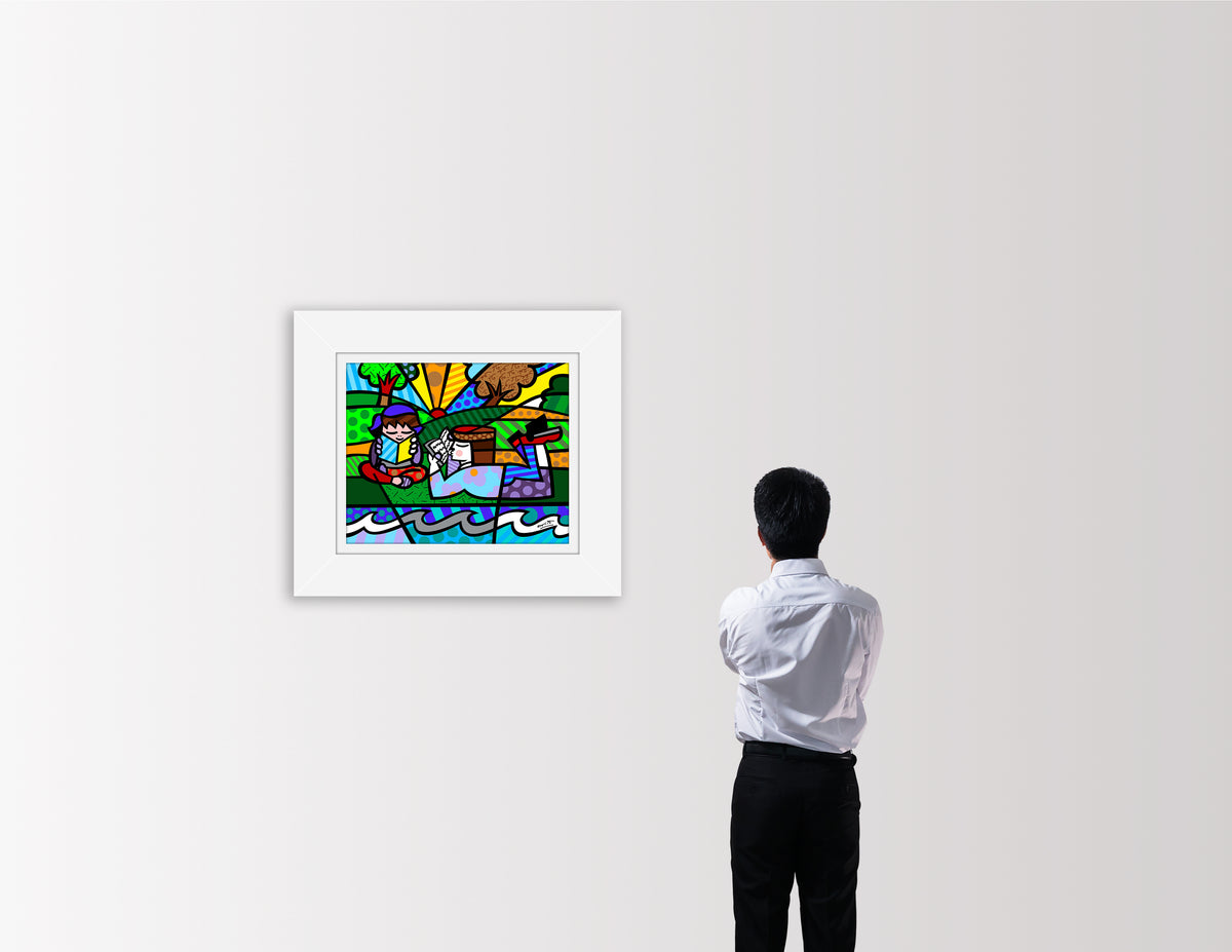 modern pop art reading in the park limited  vibrant home decor
