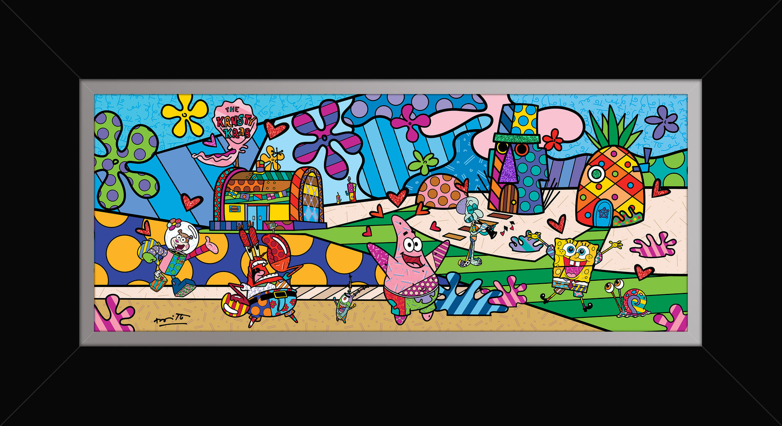 Romero Britto my ocean spongebob by britto  colorful pop art design