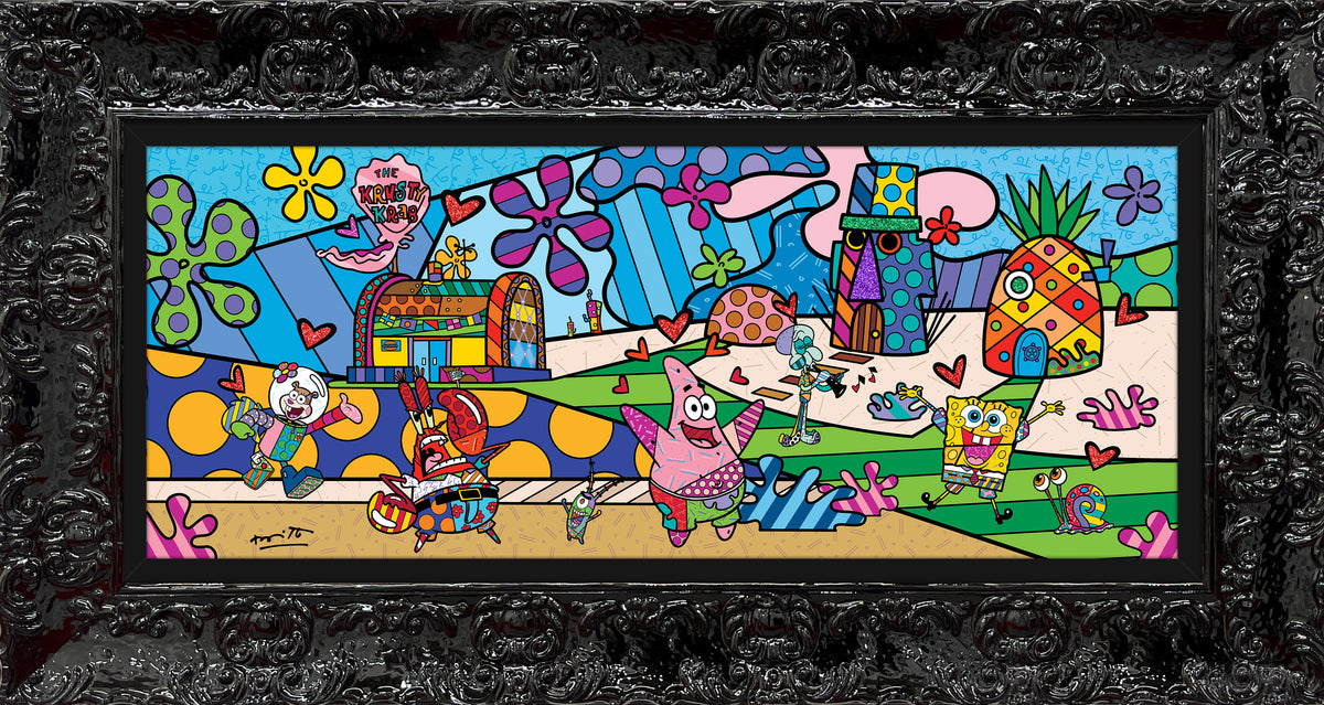 my ocean spongebob by britto  colorful decorative collectible gift idea