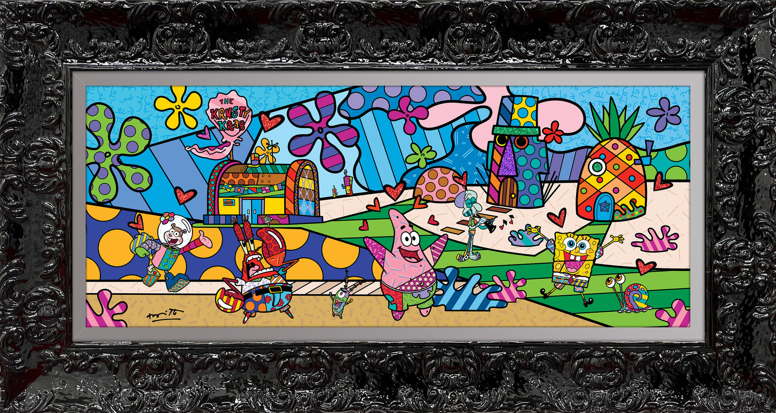 modern pop art my ocean spongebob by britto  vibrant home decor