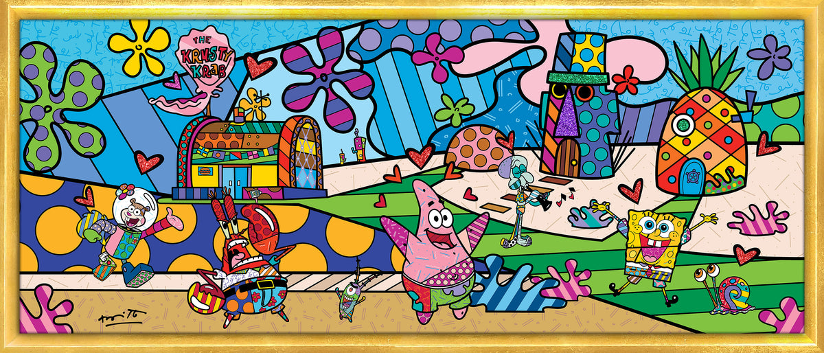 my ocean spongebob by britto  colorful decorative collectible gift idea