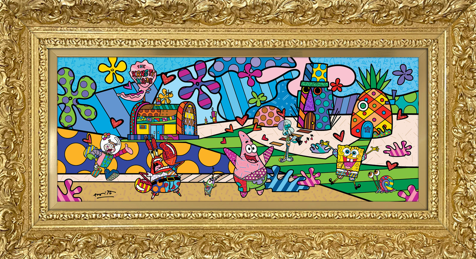 modern pop art my ocean spongebob by britto  vibrant home decor