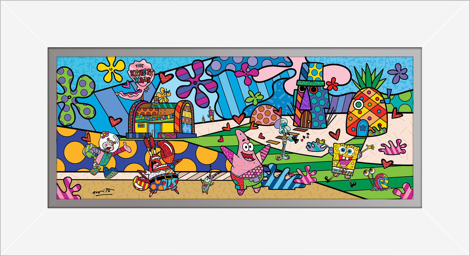 Romero Britto my ocean spongebob by britto  colorful pop art design