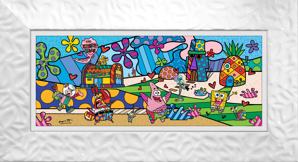 Romero Britto my ocean spongebob by britto  colorful pop art design
