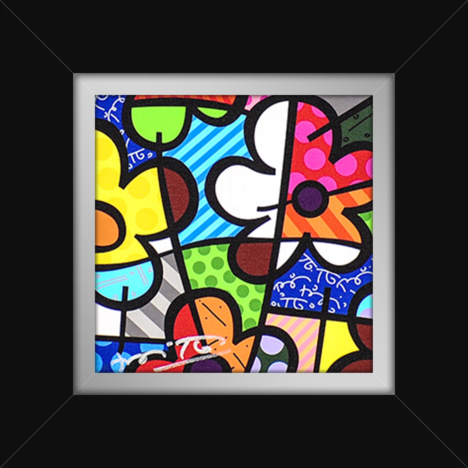 botanical flowers limited edition print  artistic colorful design collectible