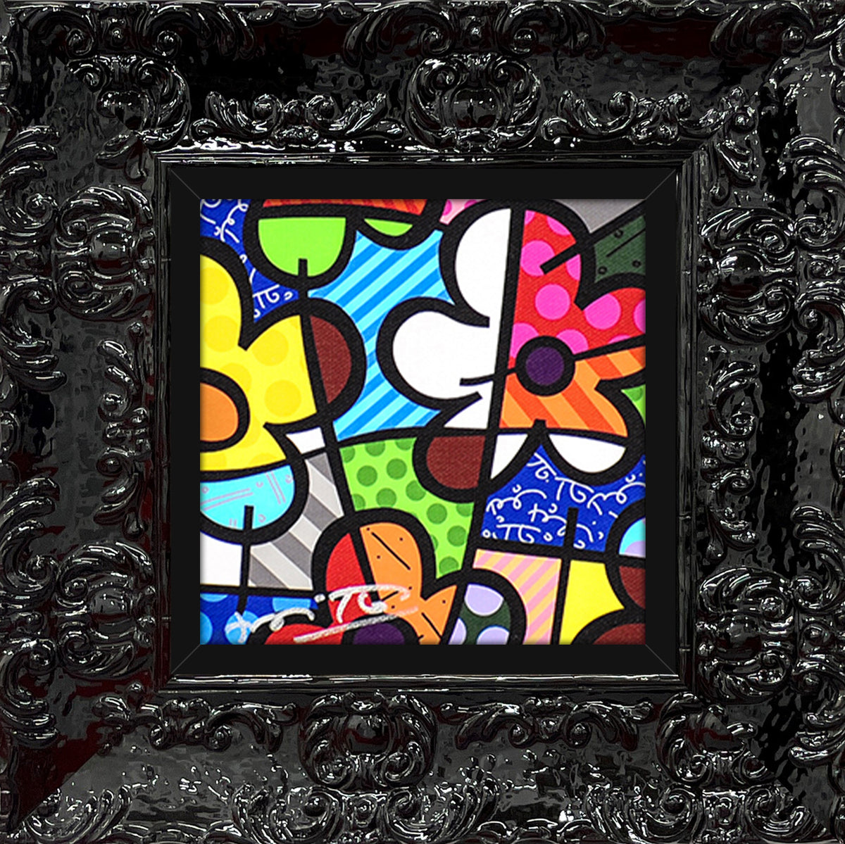 botanical flowers limited edition print  artistic colorful design collectible