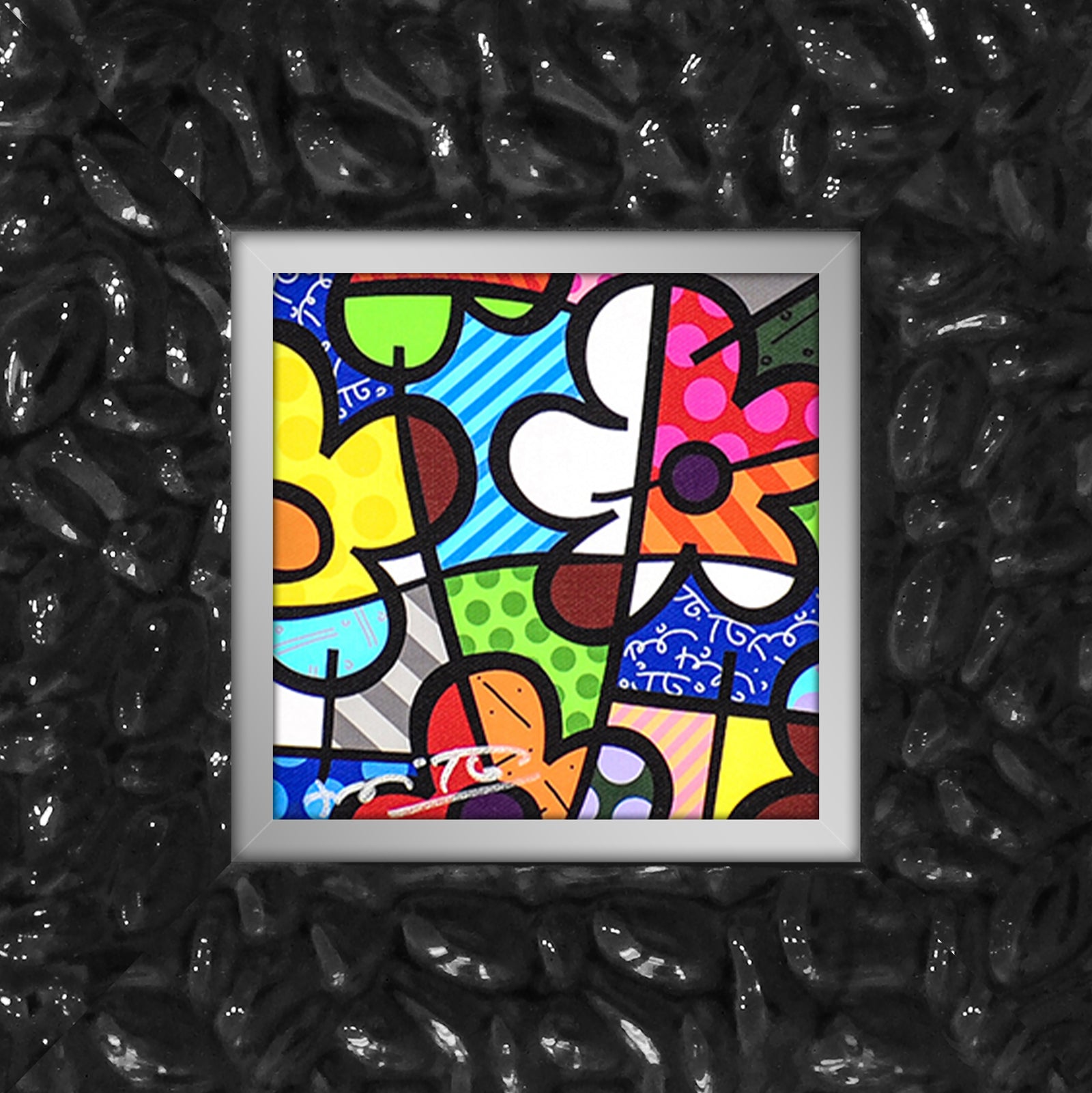 modern pop art botanical flowers limited edition print  vibrant home decor