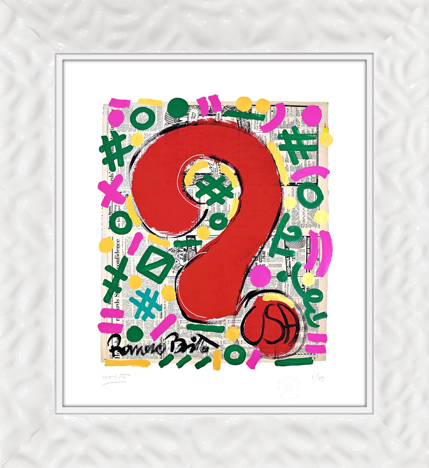 modern pop art why limited edition print  vibrant home decor