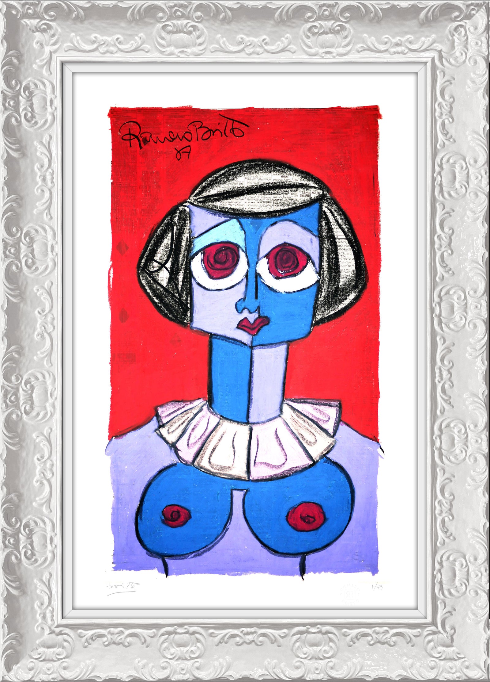 Romero Britto moulin rouge limited edition print  colorful pop art design