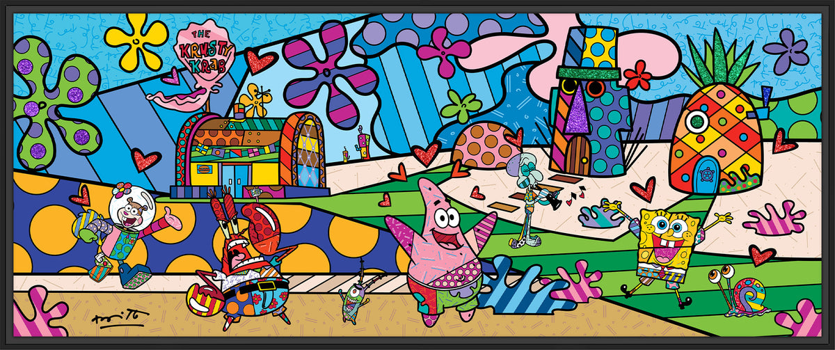 bikini bottom sponebob by britto  artistic colorful design collectible