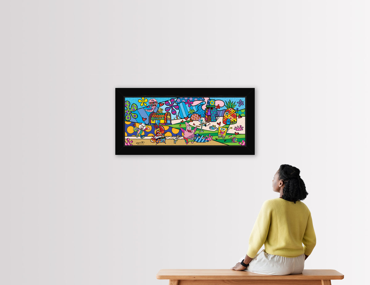 bikini bottom sponebob by britto  colorful decorative collectible gift idea