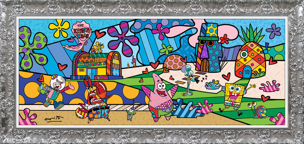 bikini bottom sponebob by britto  artistic colorful design collectible